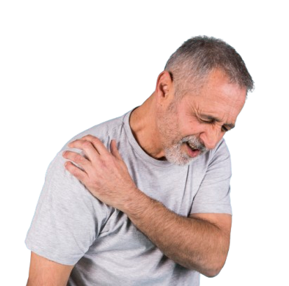tri state area pain management for, stressed senior man with shoulder pain blue backdrop removebg preview
